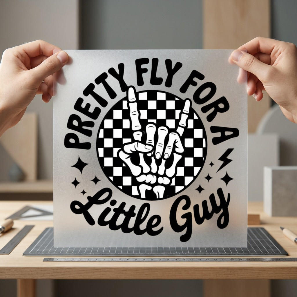 Pretty Fly Little Guy Vintage Retro Ready to Press DTF Transfer for Dtf