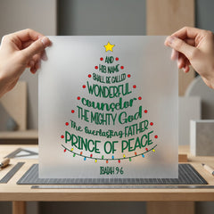 Prince Peace Christmas Tree Christian Faith Ready to Press DTF Transfer for Dtf