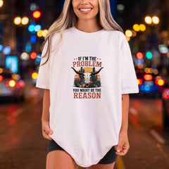 Problem Skull Western Diy Usa Vintage Ready to Press DTF Transfer for Dtf