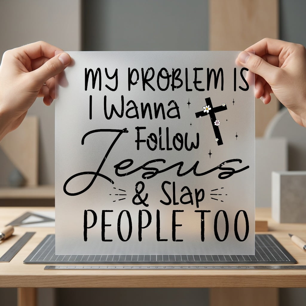 Problem Wanna Follow Jesus Christian Faith Ready to Press DTF Transfer for Dtf