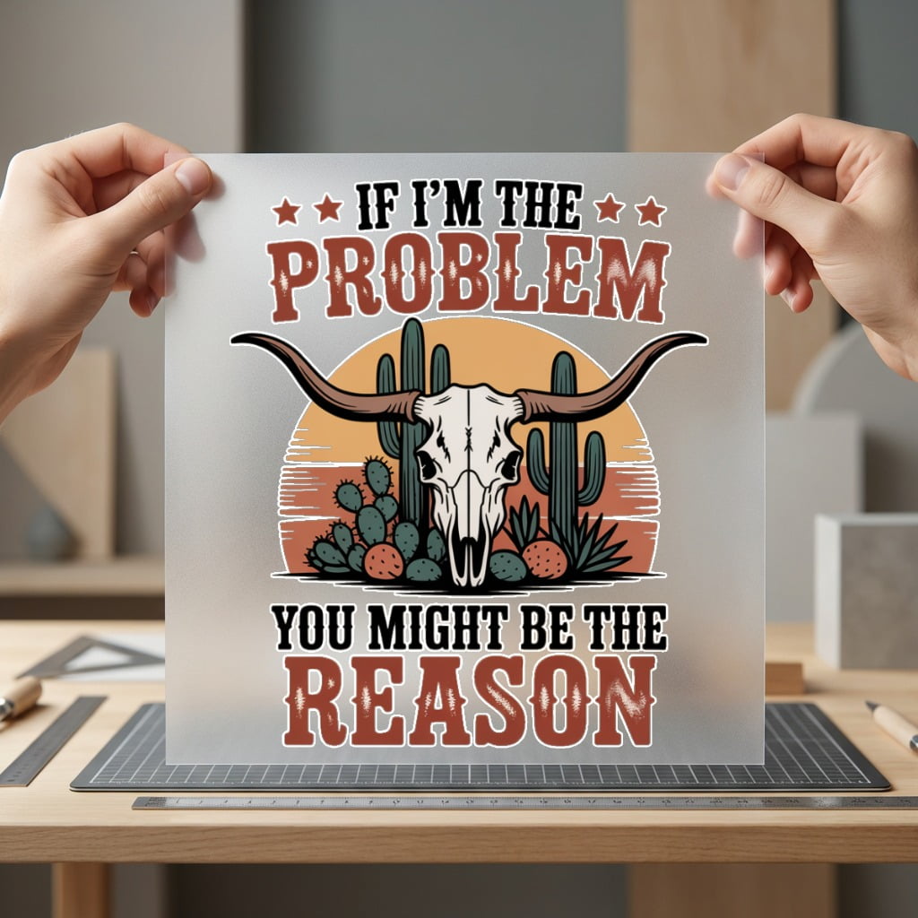 Problem Western Diy Usa Funny Ready to Press DTF Transfer for Dtf