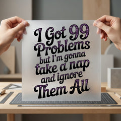 Problems Nap Ignore Retro Funny Sarcastic Ready to Press DTF Transfer for Dtf