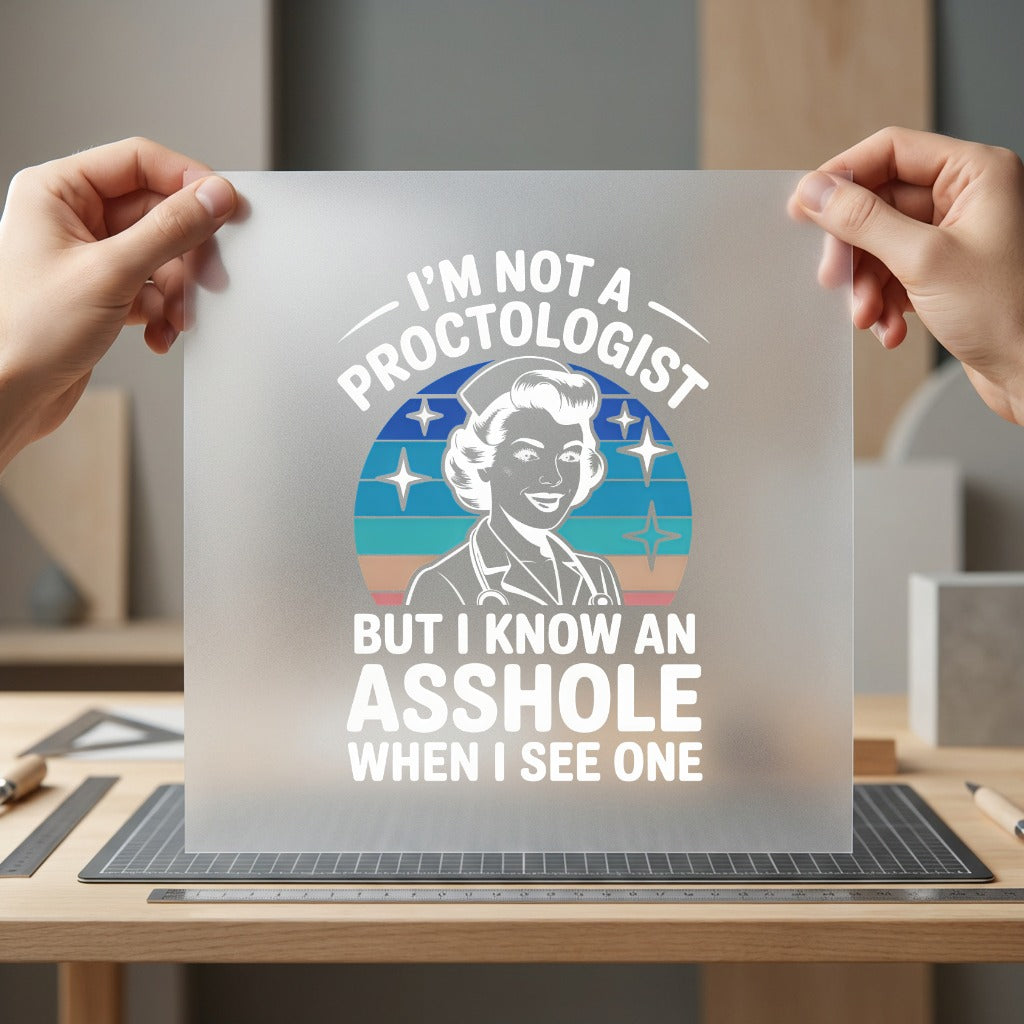 Proctologist Humor Nurse Retro Nurse Funny Ready to Press DTF Transfer for Dtf