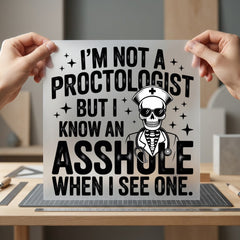 Proctologist Skull Nurse Funny Nurse Funny Ready to Press DTF Transfer for Dtf