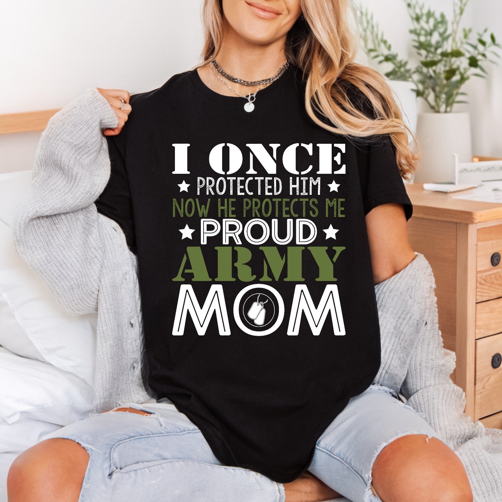 Proud Army Mom Military Patriotic Usa Ready to Press DTF Transfer for Dtf