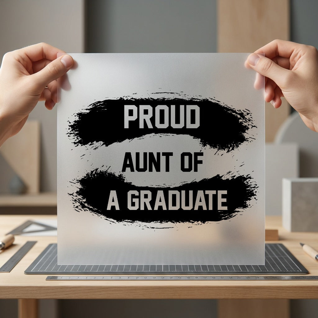 Proud Aunt Graduate Graduation Vintage Retro Ready to Press DTF Transfer for Dtf