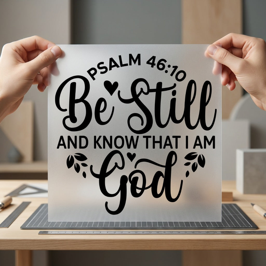 Psalm Still Christian Scripture Christian Faith Ready to Press DTF Transfer for Dtf