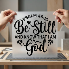 Psalm Still Christian Scripture Christian Faith Ready to Press DTF Transfer for Dtf