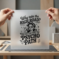 Psycho Path Pin-up Retro Mom Funny Ready to Press DTF Transfer for Dtf