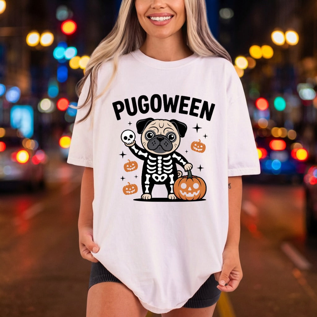 Pugoween Skeleton Pug Halloween Halloween Mom Ready to Press DTF Transfer for Dtf