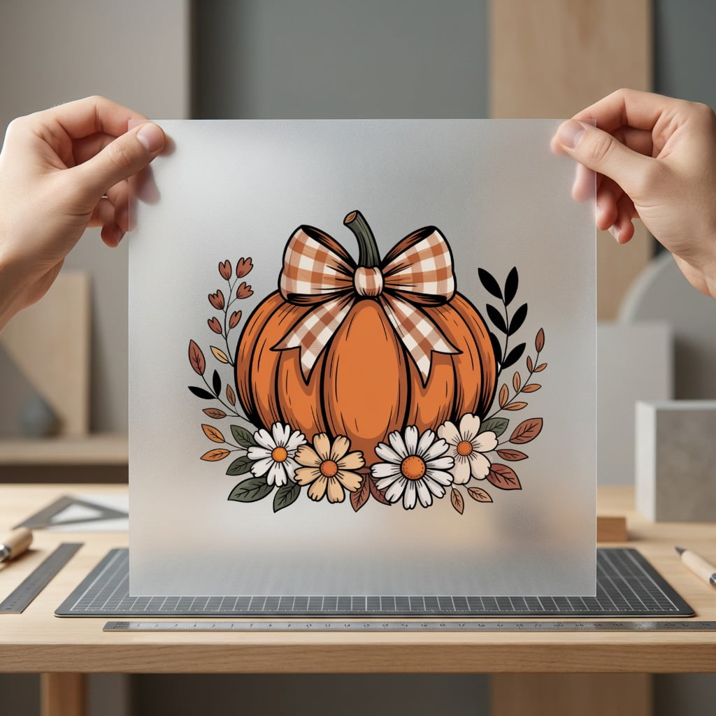 Pumpkin Patch Plaid Bow Halloween Thanksgiving Ready to Press DTF Transfer for Dtf