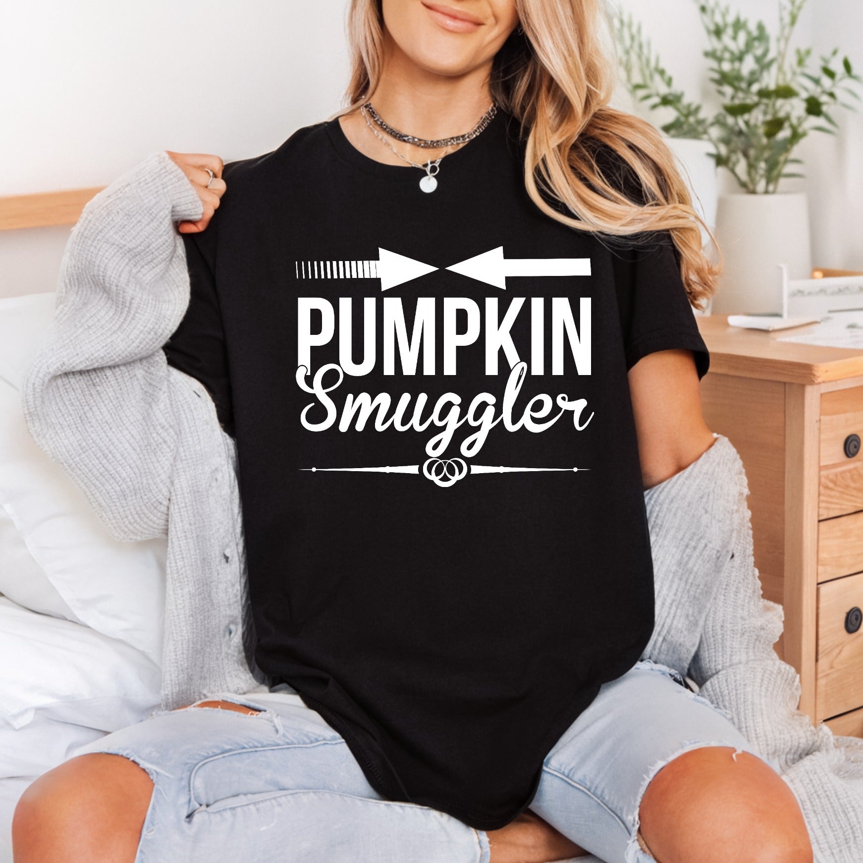 Pumpkin Smuggler Funny Fall Halloween Fall Ready to Press DTF Transfer for Dtf