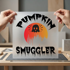 Pumpkin Smuggler Ghost Spooky Halloween Funny Ready to Press DTF Transfer for Dtf