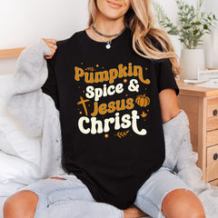 Pumpkin Spice Jesus Christ Christian Faith Ready to Press DTF Transfer for Dtf