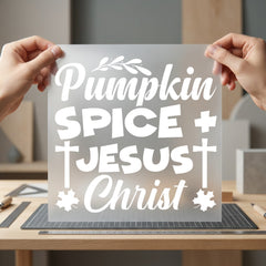 Pumpkin Spice Jesus Christ Christian Faith Ready to Press DTF Transfer for Dtf