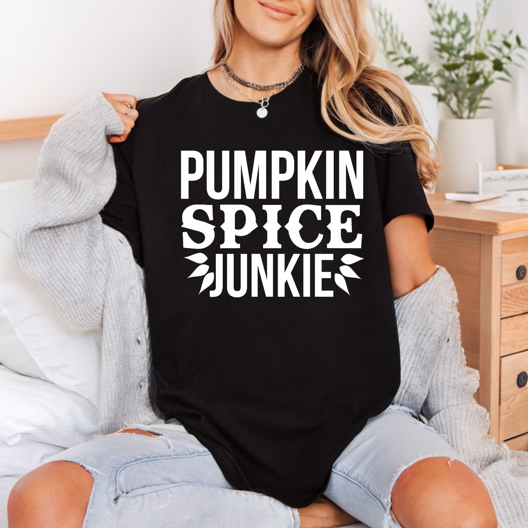 Pumpkin Spice Junkie Fall Thanksgiving Fall Ready to Press DTF Transfer for Dtf