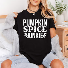 Pumpkin Spice Junkie Fall Thanksgiving Fall Ready to Press DTF Transfer for Dtf