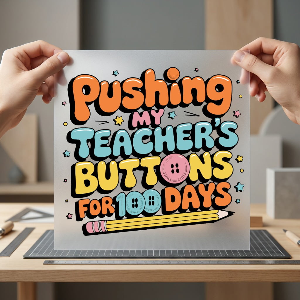Pushing Teacher Buttons Retro Teacher Funny Ready to Press DTF Transfer for Dtf