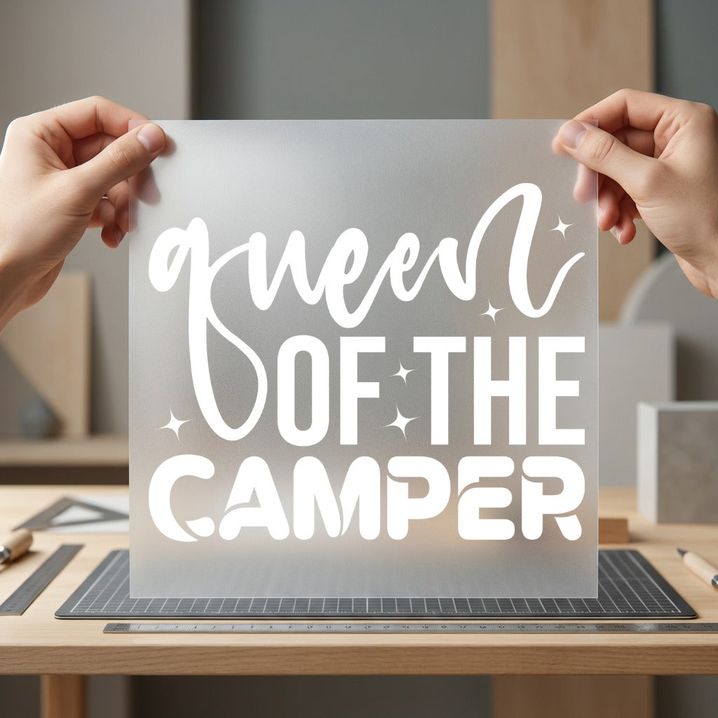 Queen Camper Life Diy Camping Ready to Press DTF Transfer for Dtf