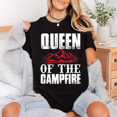 Queen Campfire Camp Life Mom Camping Ready to Press DTF Transfer for Dtf