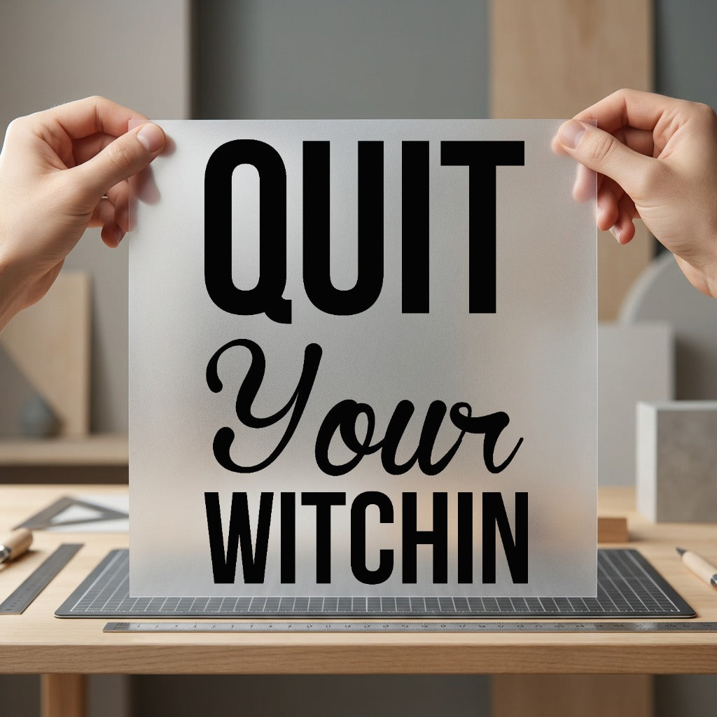 Quit Witchin Humorous Diy Halloween Funny Ready to Press DTF Transfer for Dtf