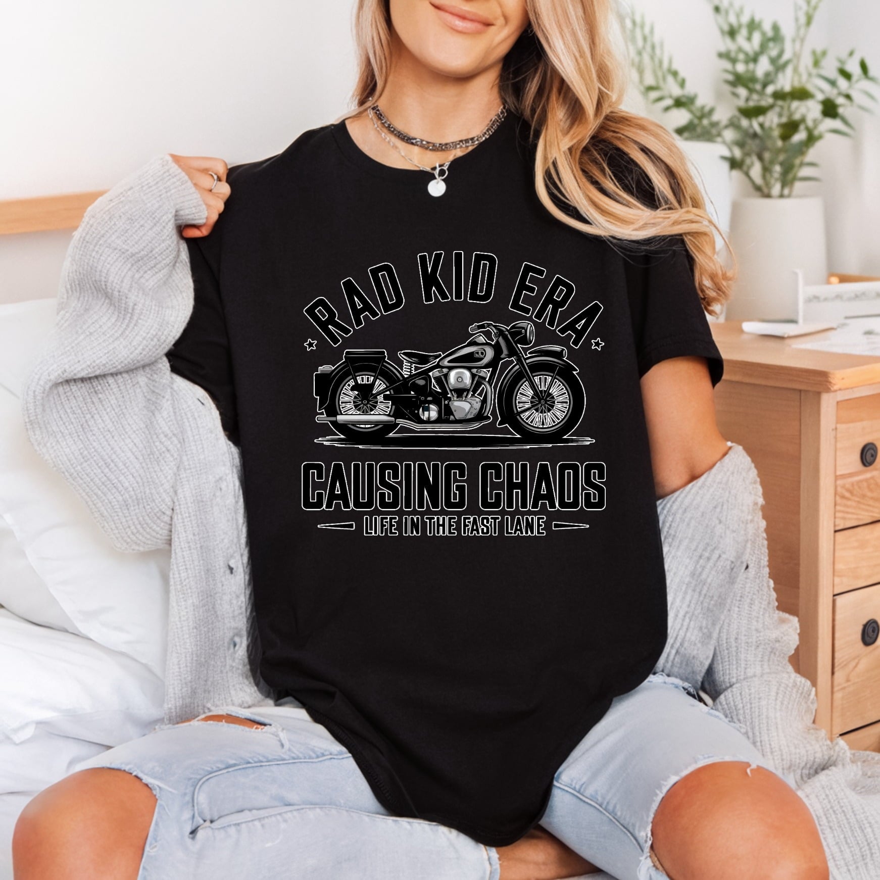 Rad Kid Era Motorcycle Vintage Retro Ready to Press DTF Transfer for Dtf