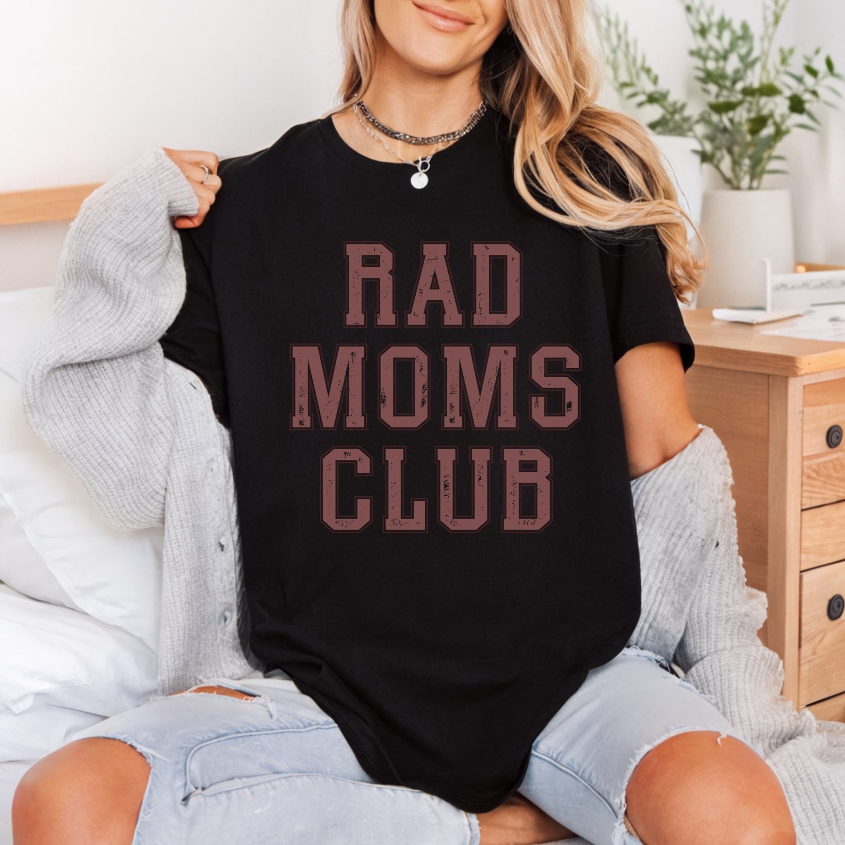 Rad Moms Club Retro Mom Funny Ready to Press DTF Transfer for Dtf
