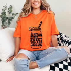 Raised On Sweet Tea & Jesus | Southern Faith Tee - Luckets.com