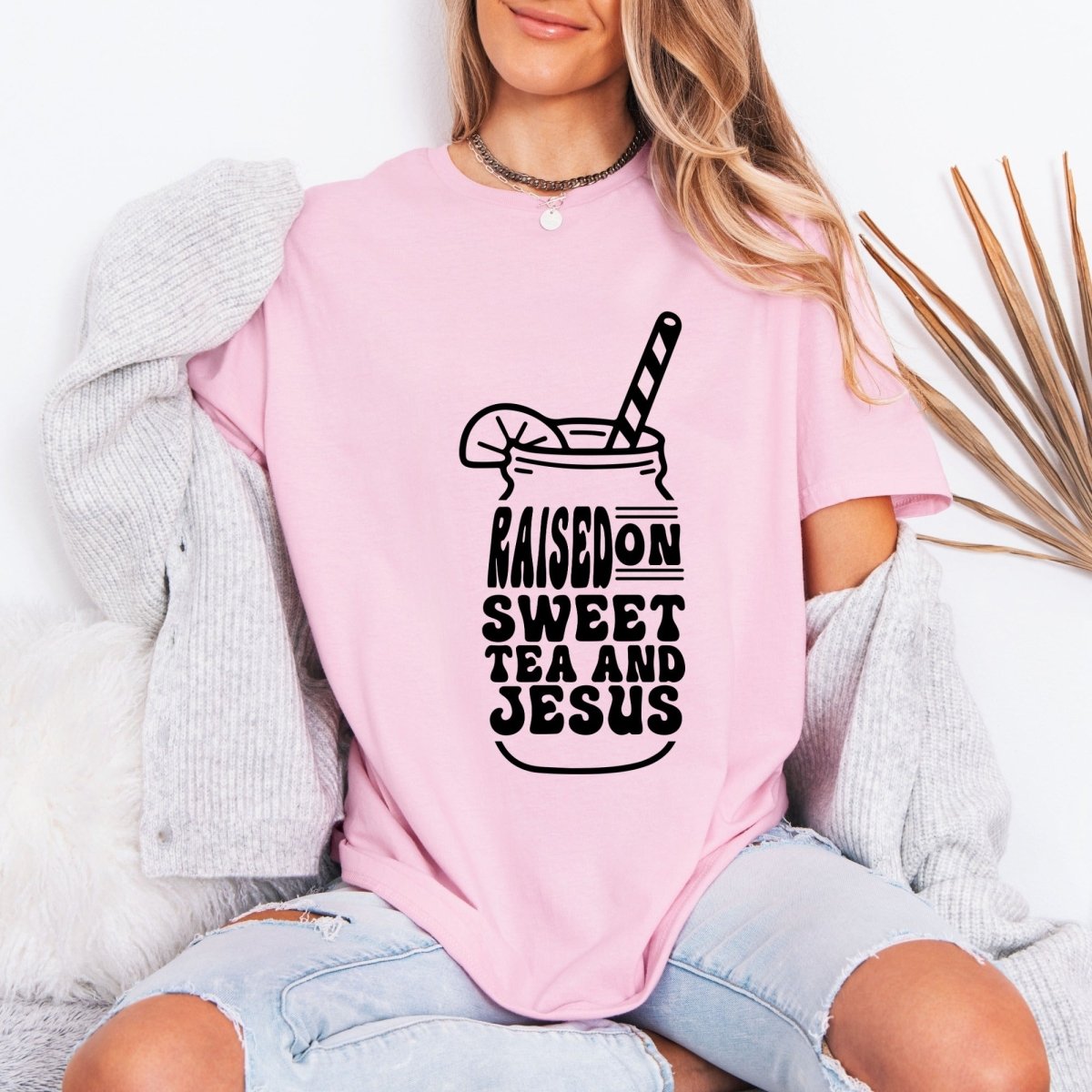 Raised On Sweet Tea & Jesus | Southern Faith Tee - Luckets.com