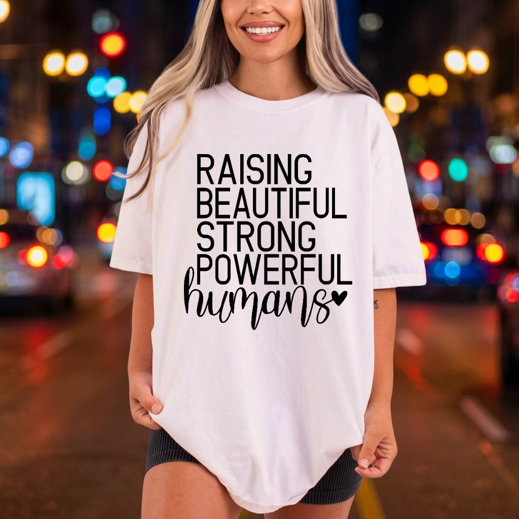 Raising Beautiful Powerful Humans Mom Ready to Press DTF Transfer for Dtf