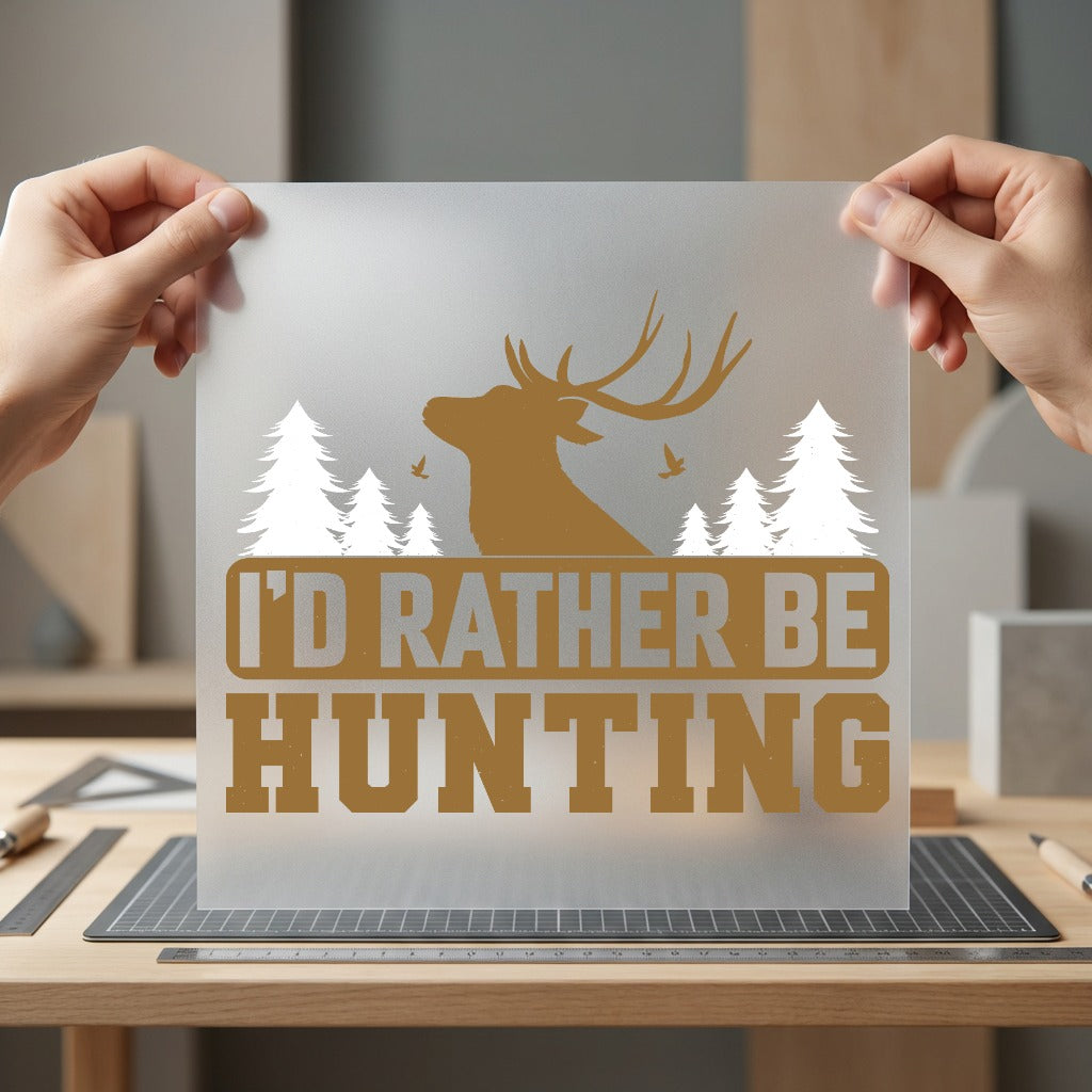 Rather Hunting Rustic Diy Vintage Retro Ready to Press DTF Transfer for Dtf