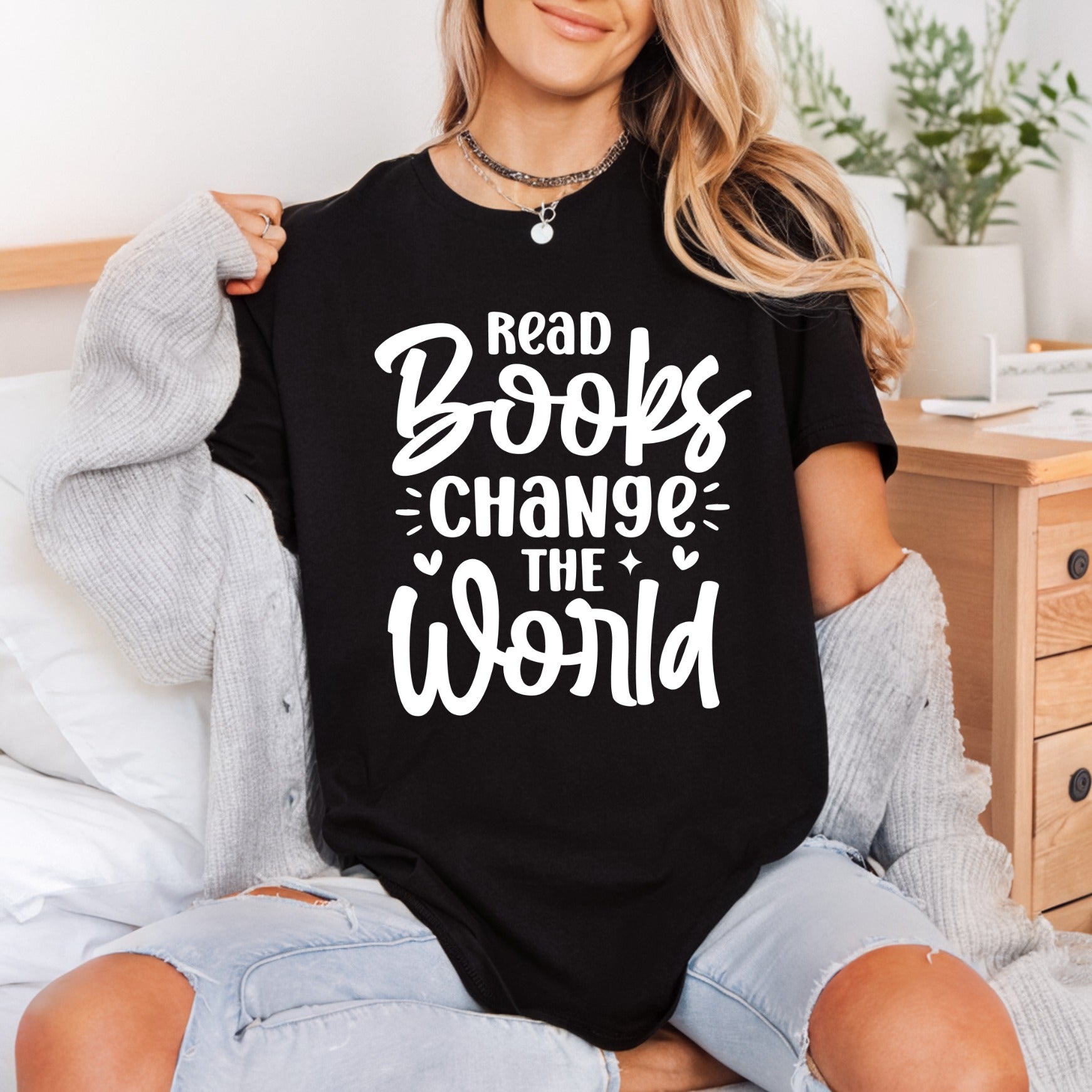 Read Books Change World Teacher Aesthetic Ready to Press DTF Transfer for Dtf