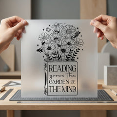 Reading Grows Garden Mind Floral Ready to Press DTF Transfer for Dtf