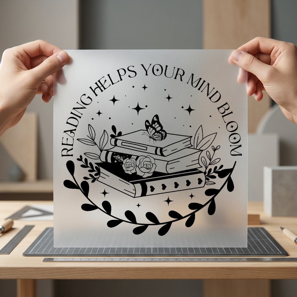 Reading Helps Mind Bloom Kids & School Collection Reading Kids Collection Ready to Press DTF Transfer for Dtf