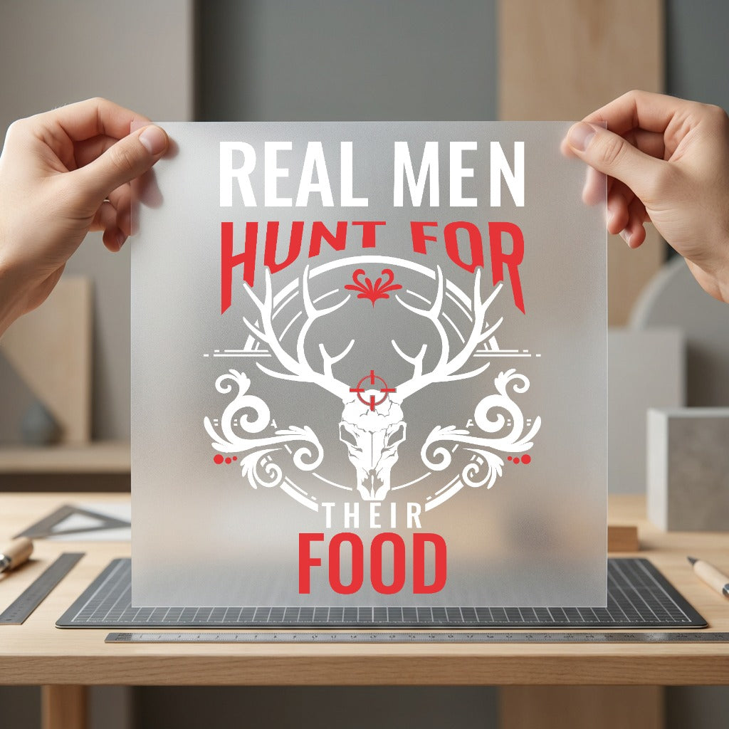 Real Men Hunt Their Dad Aesthetic Ready to Press DTF Transfer for Dtf