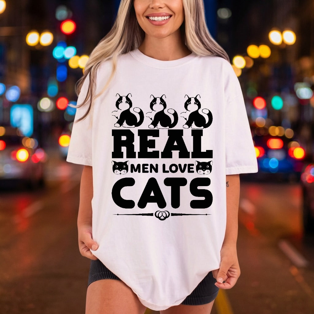 Real Men Love Cats Mom Dad Ready to Press DTF Transfer for Dtf