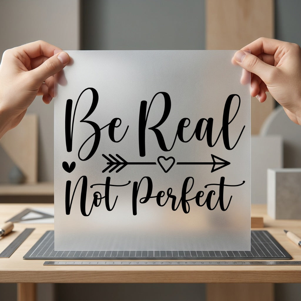 Real Not Perfect Motivational Aesthetic Ready to Press DTF Transfer for Dtf