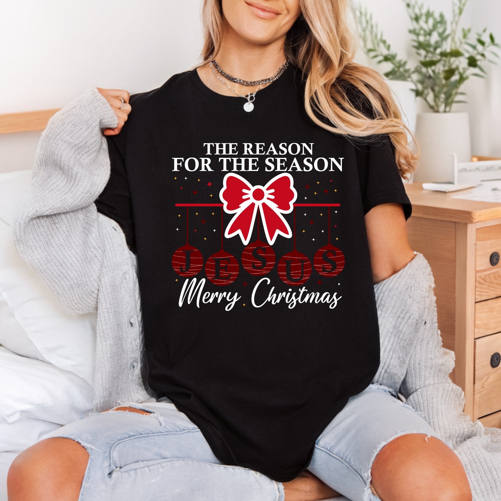 Reason Season Jesus Christmas Christian Faith Ready to Press DTF Transfer for Dtf