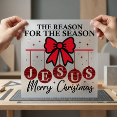 Reason Season Jesus Christmas Christian Faith Ready to Press DTF Transfer for Dtf
