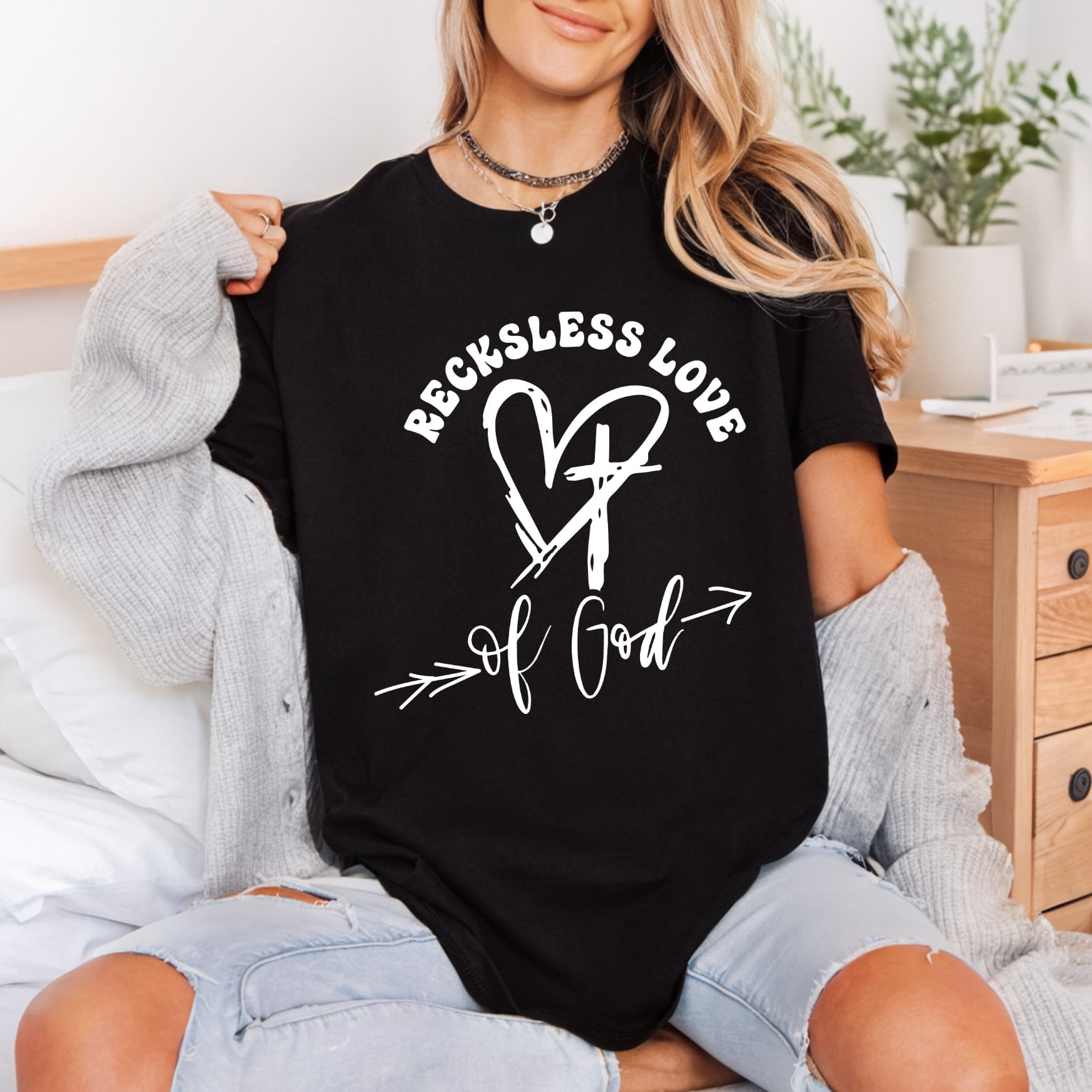 Reckless Love God Faith-based Christian Faith Ready to Press DTF Transfer for Dtf