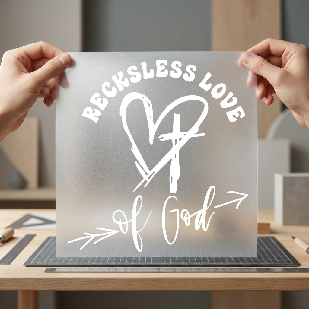 Reckless Love God Faith-based Christian Faith Ready to Press DTF Transfer for Dtf