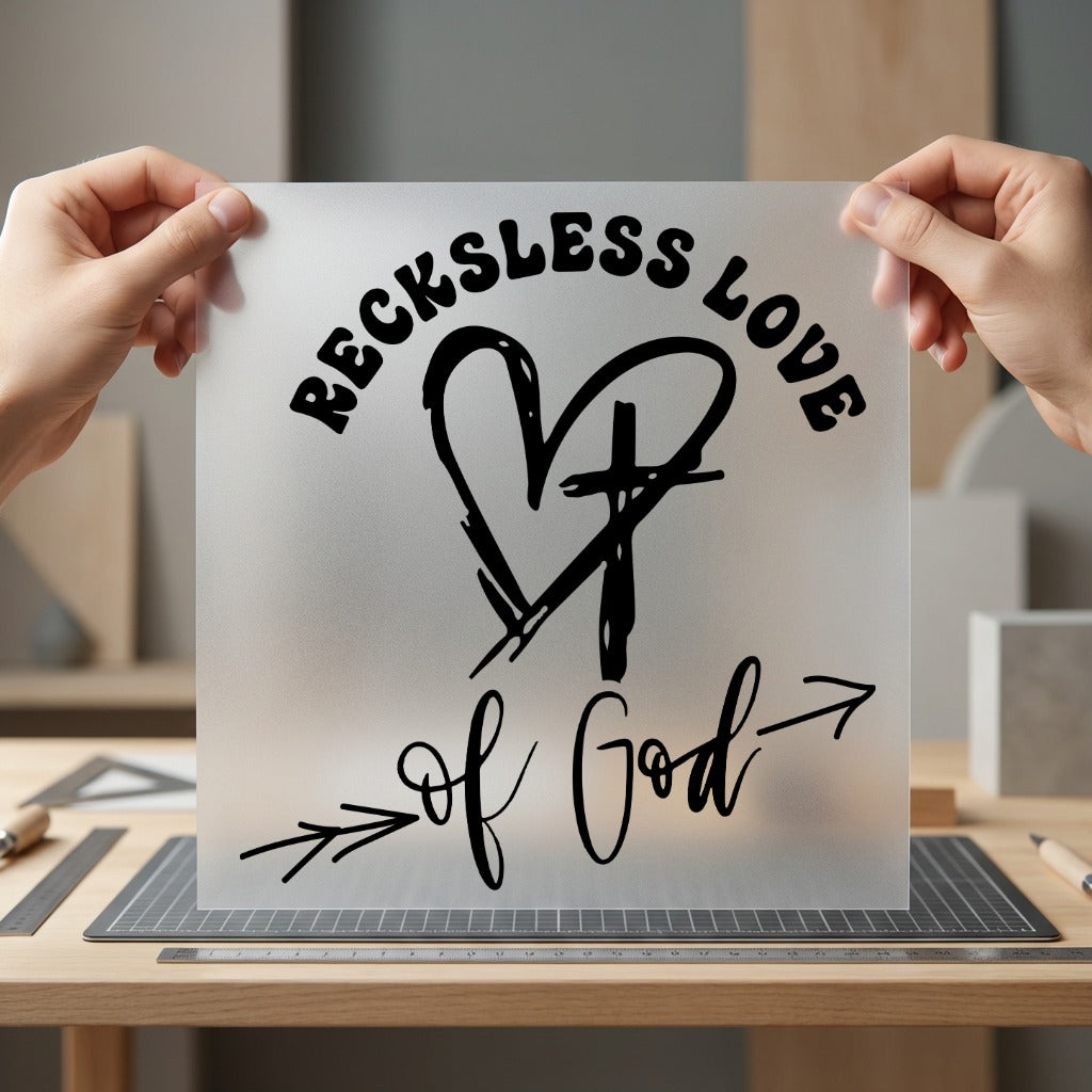 Reckless Love God Faith-based Christian Faith Ready to Press DTF Transfer for Dtf