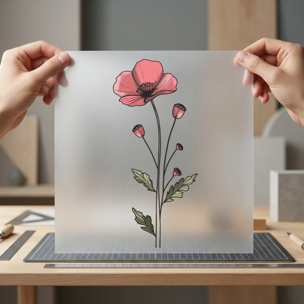 Red Poppy Flower Botanical Aesthetic Ready to Press DTF Transfer for Dtf