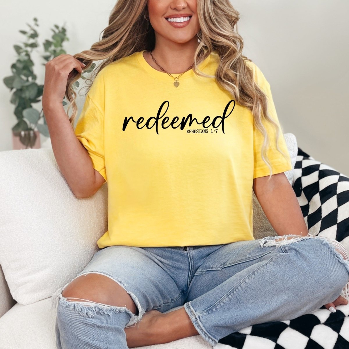 Redeemed Ephesians 1:7 | Grace & Identity Tee - Luckets.com