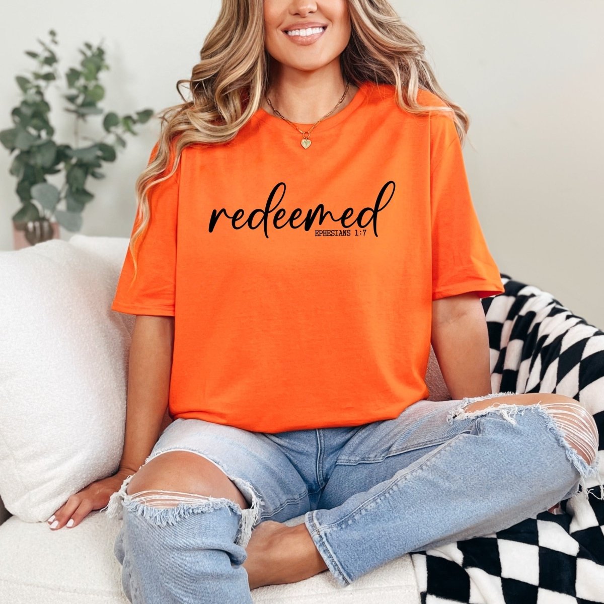 Redeemed Ephesians 1:7 | Grace & Identity Tee - Luckets.com