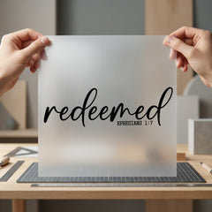 Redeemed Ephesians Script Diy Christian Faith Ready to Press DTF Transfer for Dtf
