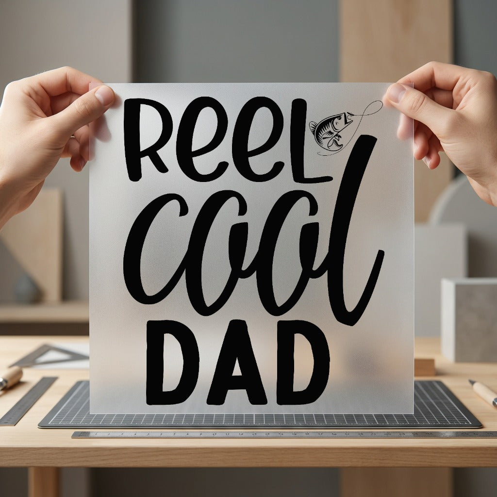 Reel Dad Angler Fishing Dad Fishing Ready to Press DTF Transfer for Dtf