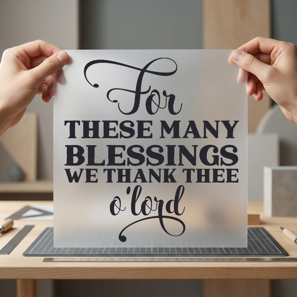 Religious Blessing Phrase Script Christian Faith Ready to Press DTF Transfer for Dtf