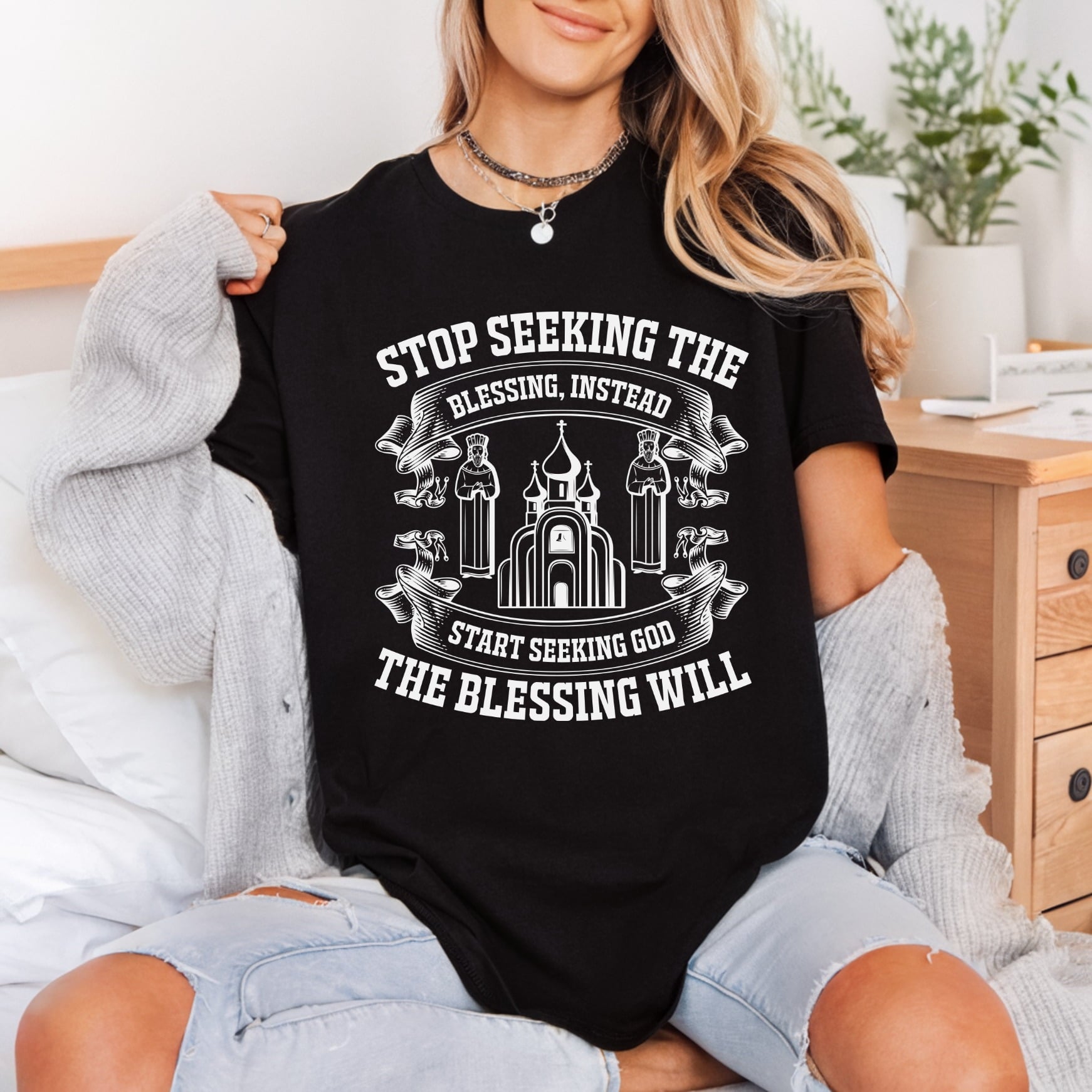 Religious Blessing Quote Orthodox Christian Faith Ready to Press DTF Transfer for Dtf