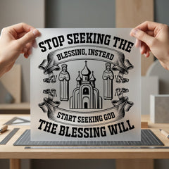 Religious Blessing Quote Orthodox Christian Faith Ready to Press DTF Transfer for Dtf